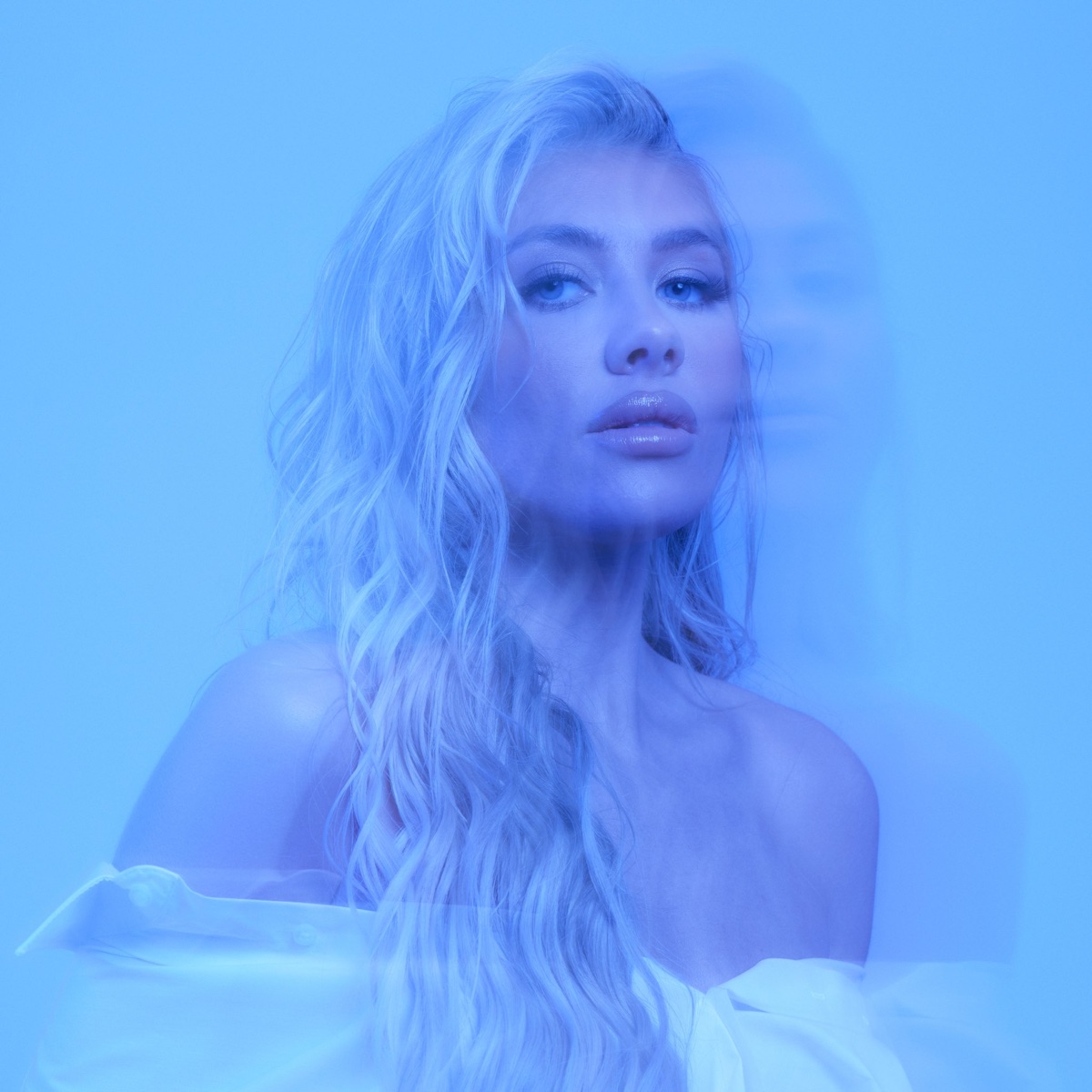 Blue-toned portrait of Paige Turley for Blue